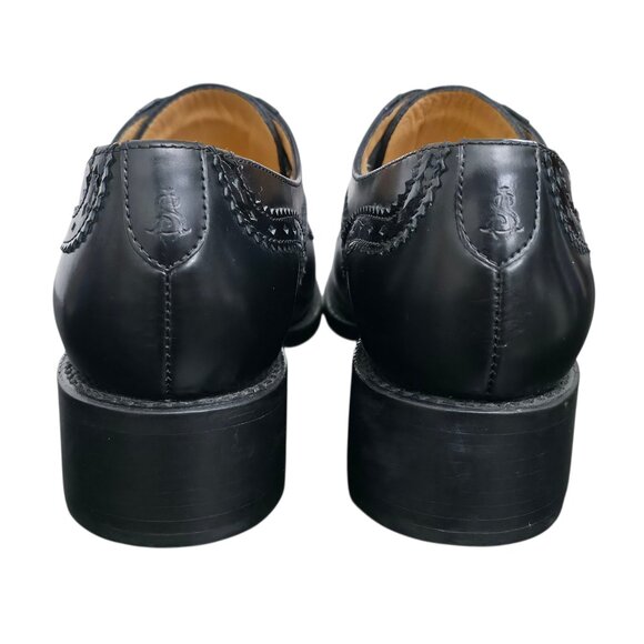 The Office of Angela Scott Ms. Arzner Slip On Black Oxford Leather Loafer EU 39 - Picture 6 of 12